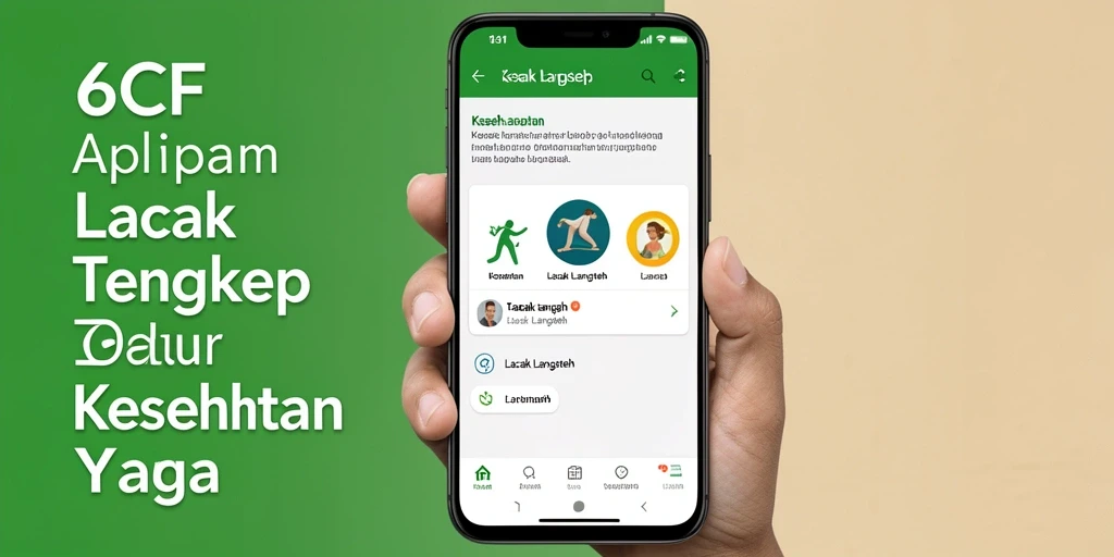 Tampilan antarmuka utama aplikasi Lacak Langkah 6CF yang menarik.