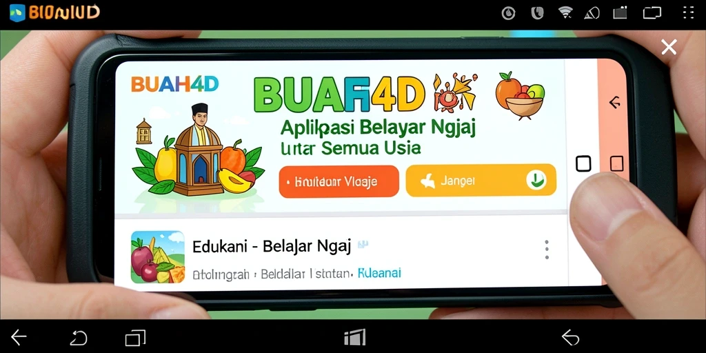 Tampilan antarmuka aplikasi BUAH4D yang interaktif dan edukatif.
