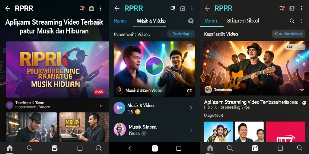 Antarmuka RPRR yang menarik dan mudah digunakan untuk streaming video.