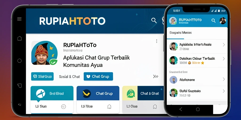 Antarmuka pengguna RUPIAHTOTO dalam mode chat grup yang interaktif.