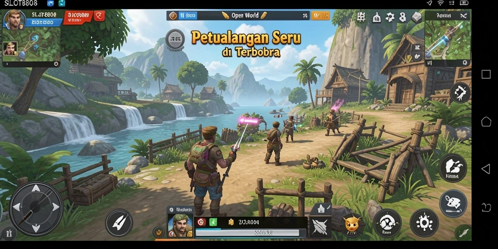 Tampilan antarmuka menarik dari game Open World SLOT8808.