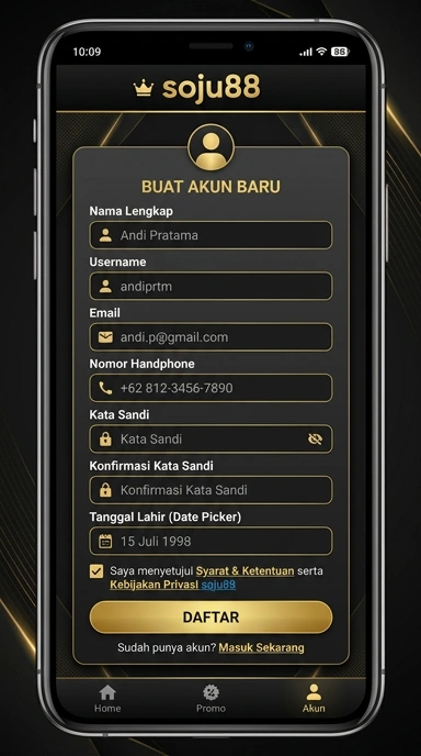 Cara Daftar Akun Baru soju88 untuk Pengguna Android